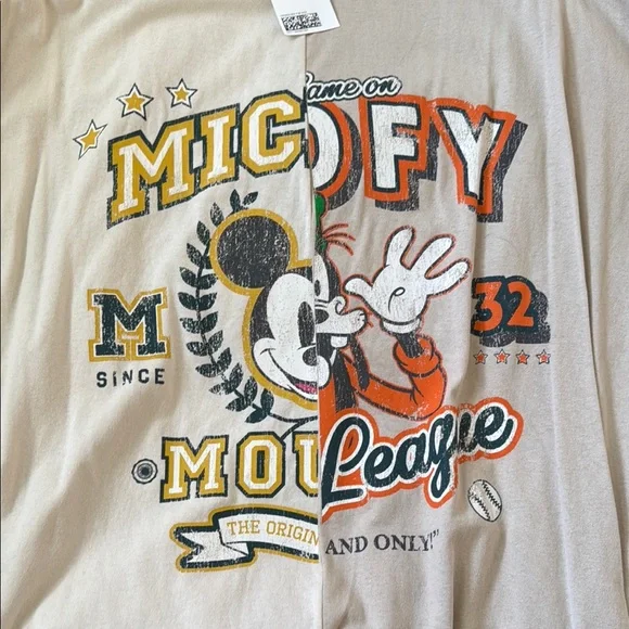 Disney Mickey Mouse Beige Short Sleeve Tee - Picture 3 of 4